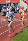 Eventual winner Lydia Turner (Birtley) leads Cloe Price (Durham City) in the under-20 womens 1500 metres North Eastern Championships, Gateshead International Stadium.  Photos: David T. Hewitson/Sports for All Pics